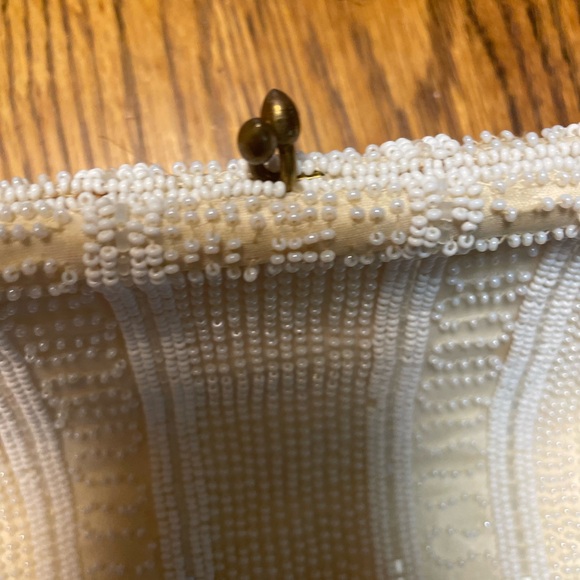 Walborg Vintage Hand Beaded White Clutch/Evening Bag Made in Belgium - Picture 4 of 8